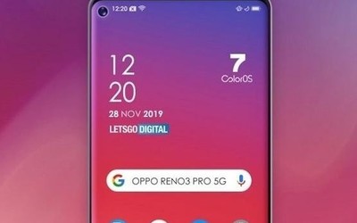 OPPO Reno 3 PRO 5G渲染圖來了 小開孔/窄邊框設計