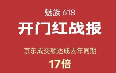 魅族618發(fā)布開門紅戰(zhàn)報(bào)：交易額達(dá)成去年同期17倍