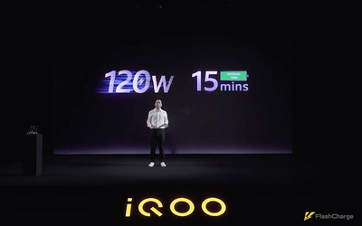 iQOO發(fā)布120W超快閃充技術(shù) 5分鐘充50% 15分鐘充滿