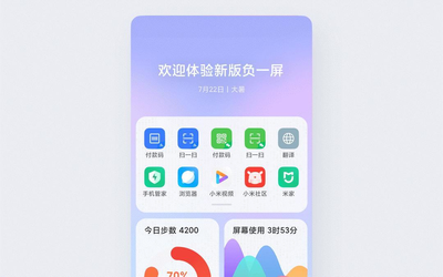 小米手機負一屏全新升級 MIUI12引領(lǐng)通感可視化設計