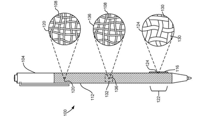 微軟Surface Pen觸筆新專利：表面無縫管織物覆蓋物